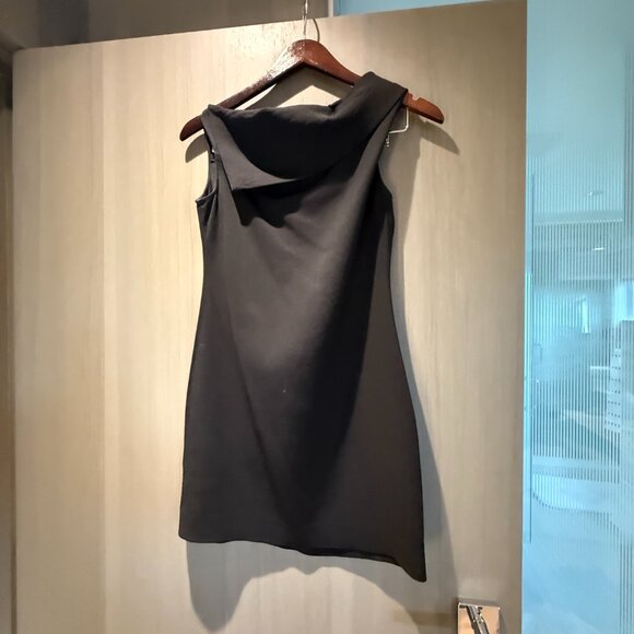 Helmet Lang One shoulder Black Mini Dress Size Small - Picture 1 of 1